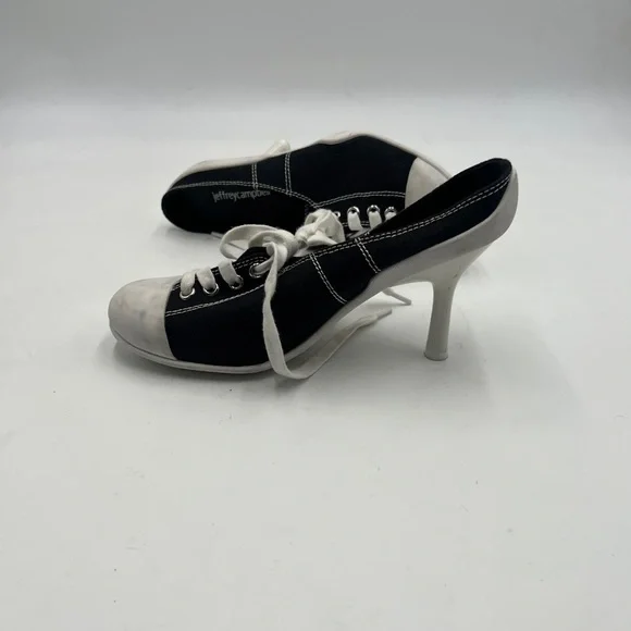 Jeffrey Campbell Black and White Sneaker-Inspired Heels - Picture 6 of 9